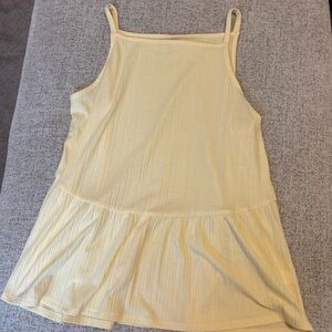 Butter Yellow Peplum Maurice’s Tank top-size XL